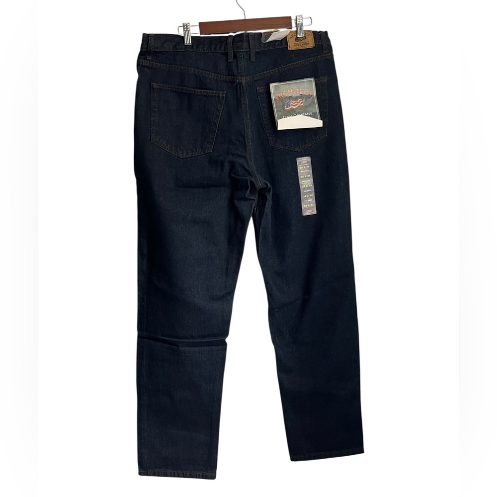 Architect Men's Classic Dark Blue Jeans Relaxed Fit NWT 38x34 - Picture 2 of 13